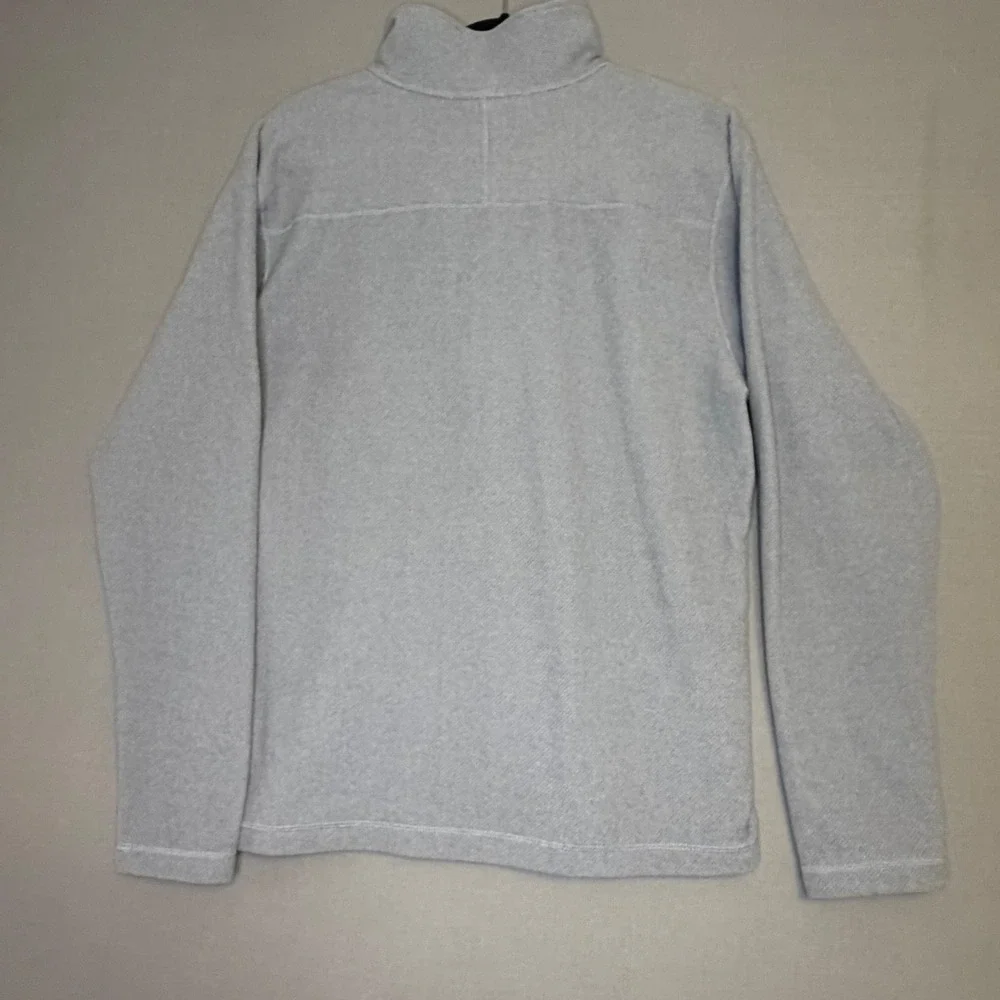 The North Face Mens Quarter Zip Waffle Knit Fleece Pullover Grey Large